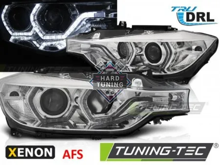 Передние фары BMW F30/F31 (2011-2015) XENON HEADLIGHTS ANGEL EYES LED DRL AFS fits хром