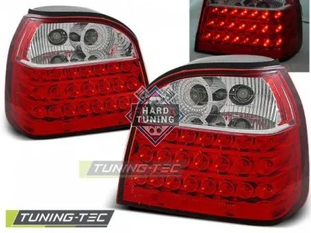 Задние фонари VW GOLF 3 (1991-1997) LED TAIL LIGHTS fits красно-белые
