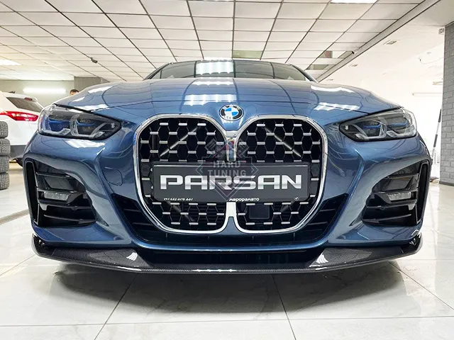 Сплиттер переднего бампера Parsan BMW G22 M-SPORT CARBON