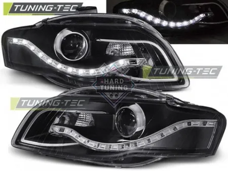 Передние фары AUDI A4 B7 2004-2008 HEADLIGHTS DAYLIGHT fits черные