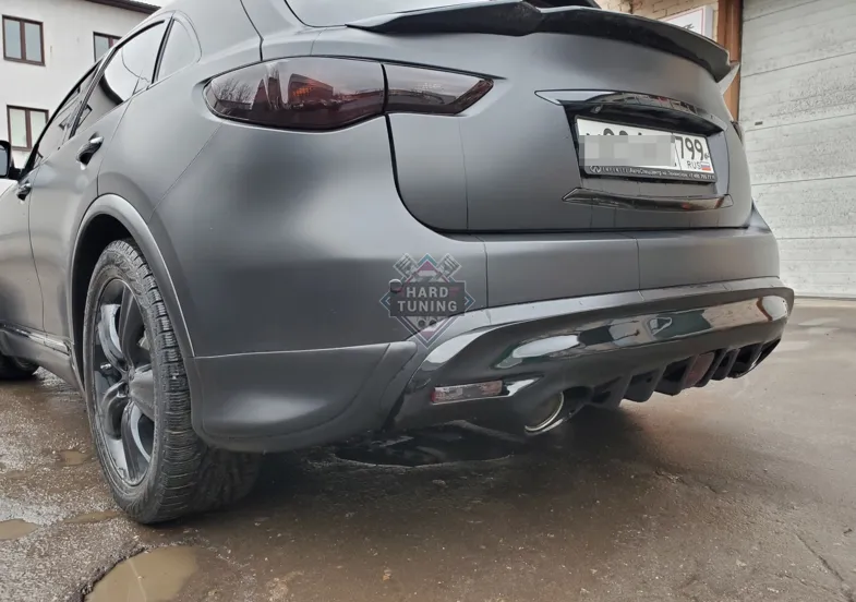 Диффузор заднего бампера под ПТФ Infiniti FX30D/FX35/FX37/FX50/QX70 (S51)