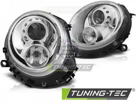 Передние фары BMW MINI (COOPER) (2006-2014) HEADLIGHTS fits хром