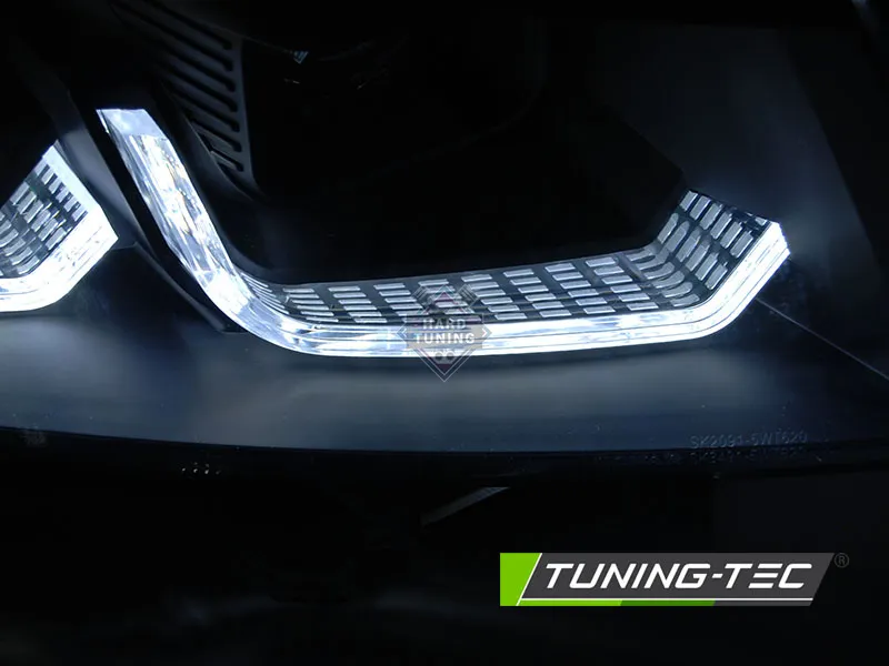 Передние фары Volkswagen T6 (2020-н.в) HEADLIGHTS TUBE LIGHT BLACK DRL SEQ черные