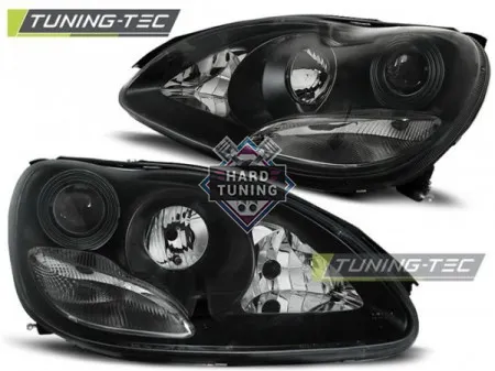 Передние фары Mercedes W220 S-Class (1998-2005) Headlights черные