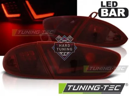 Задние фонари Seat Leon (2009-2012) LED BAR красно-тонированные