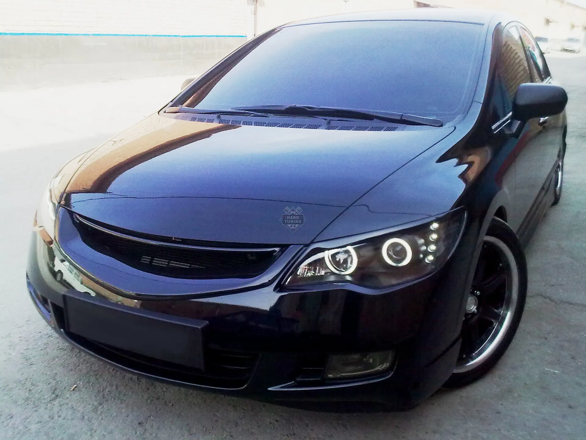 Накладки на фары узкие Honda Civic 8 4D 2006-2011