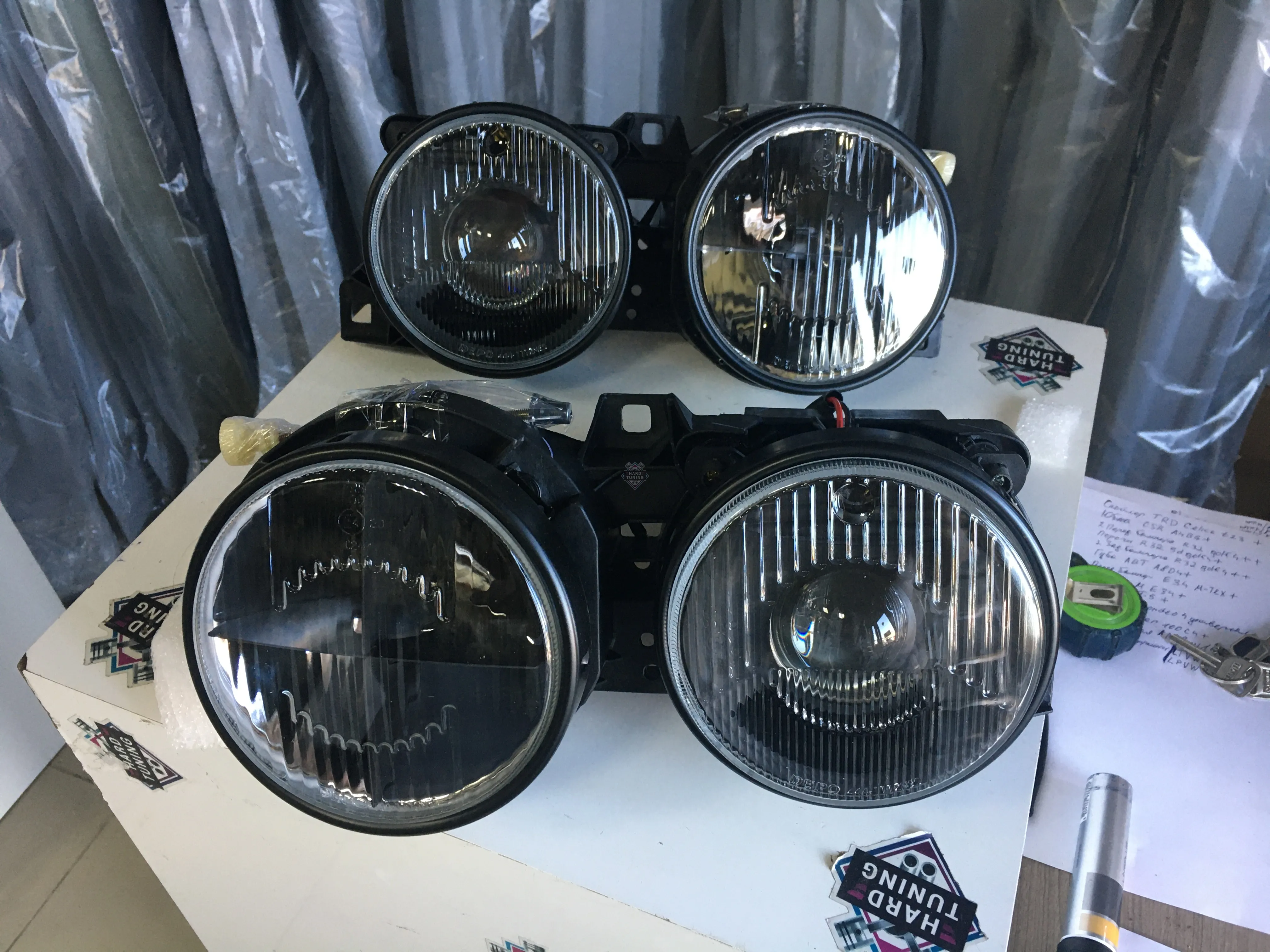 Передние фары BMW E30 (1982-1994) HEADLIGHTS fits черные