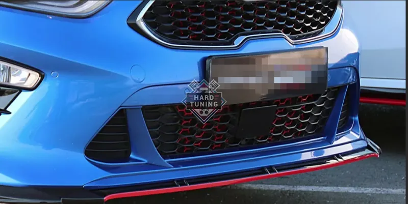 Накладка на передний бампер (очки) Kia Ceed 3