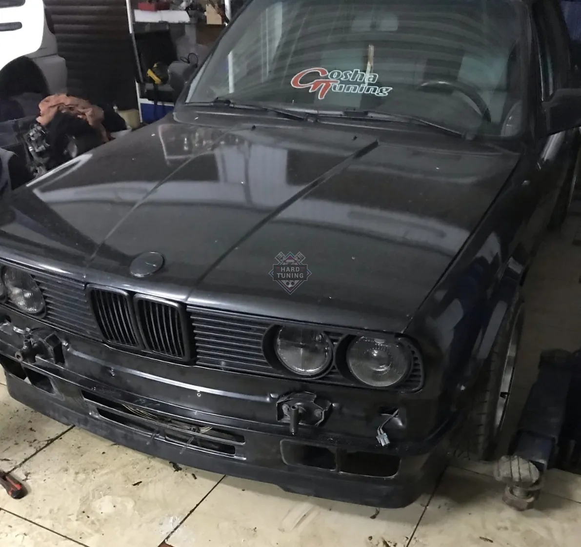 Накладка+ ФАРТУК на передний бампер 318IS-STYLE BMW E30 2 переход