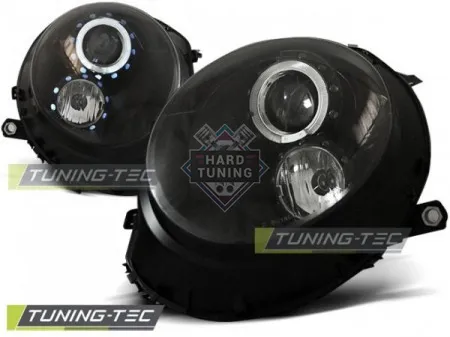 Передние фары BMW MINI (COOPER) (2006-2014) HEADLIGHTS ANGEL EYES fits черные