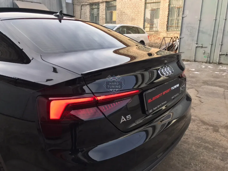 Спойлер лип широкий Audi A5 F5 (B9) Coupe (купэ)