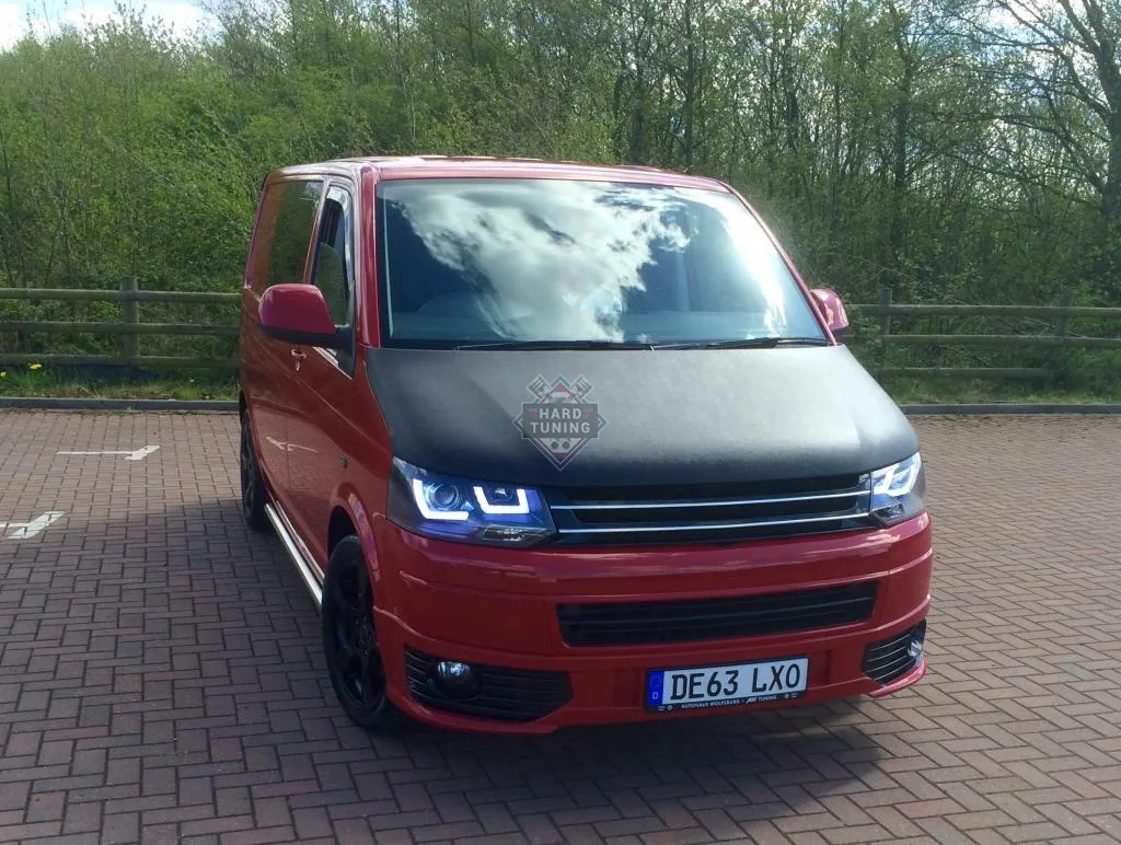 Передние фары Volkswagen T5 (2010-2015) U-LED Light черные