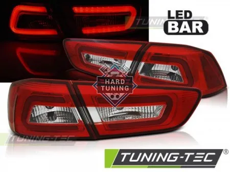 Задние фонари Mitsubishi Lancer 10 Sedan (2008-2011) LED BAR красно-белые