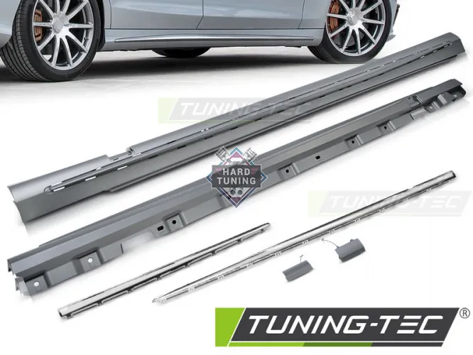 Накладки на пороги SPORT CHROME Mercedes S-Class W222 LONG VERSION (2013-2018)