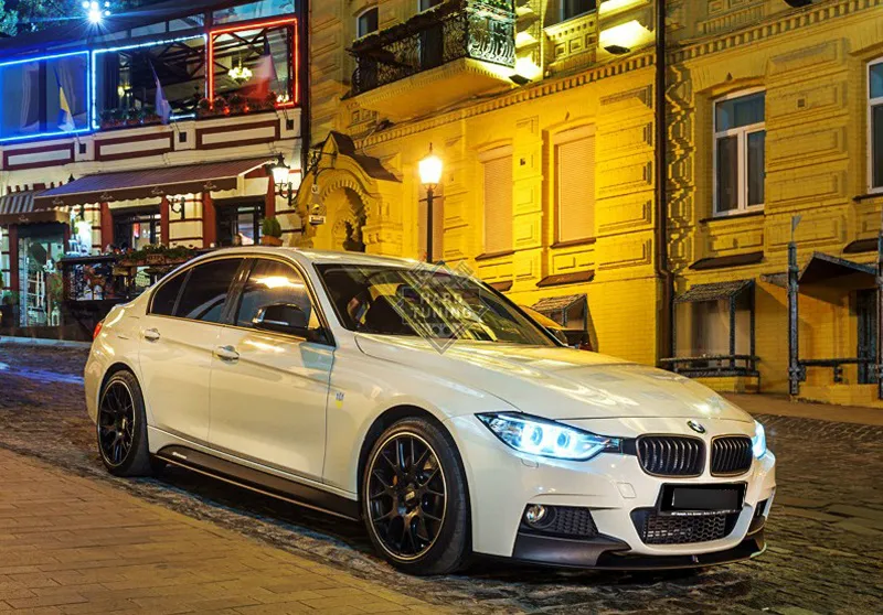 Накладки под пороги (Лезвия) BMW 3-series (F30) INMAX. Аналог накладок М-порогов (OEM 51778056579, OEM 51778056580)