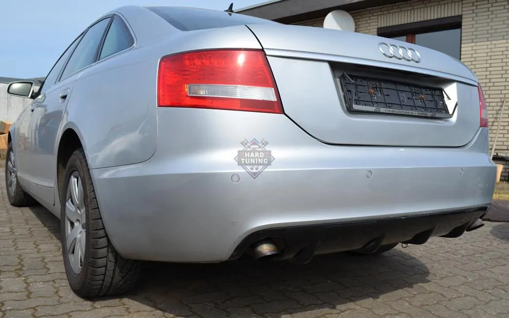 Диффузор заднего бампера RS Audi A6 C6 дорестайлинг