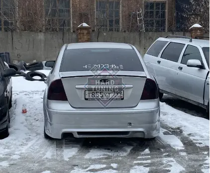 Накладка на задний бампер Ford Focus 2 Дорестайлинг Седан