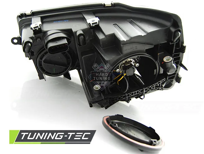 Передние фары Volkswagen T5 (2010-2015) True DRL черные