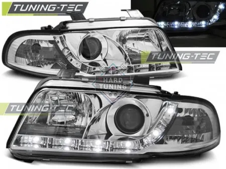 Передние фары AUDI A4 B5 1994-1998 HEADLIGHTS DAYLIGHT fits хром