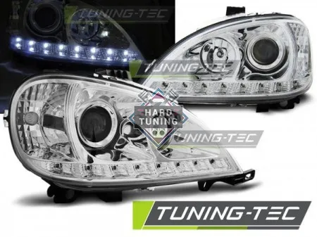 Передние фары Mercedes W163 ML M-Class (1998-2001) Daylight хром