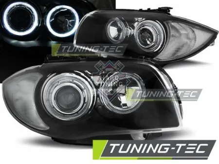 Передние фары BMW 1 E87/E81/82/88 (2004-2011) HEADLIGHTS ANGEL EYES fits черные