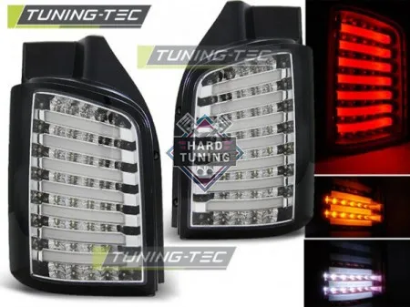Задние фары VW T5 (2003-2009) / 2010-2015 LED TAIL LIGHTS BLACK fits хром