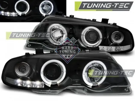 Передние фары BMW E46 (1999-2003) COUPE HEADLIGHTS ANGEL EYES fits черные