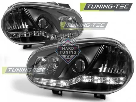 Передние фары Volkswagen Golf 4 (1997-2003) Daylight черные