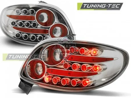 Задние фонари Peugeot 206 (1998-2012) LED хром