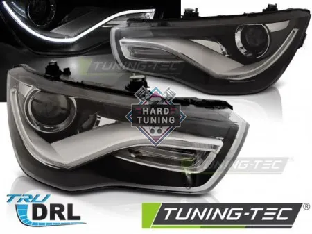 Передние фары AUDI A1 2010-2014 HEADLIGHTS TRUE DRL fits черные