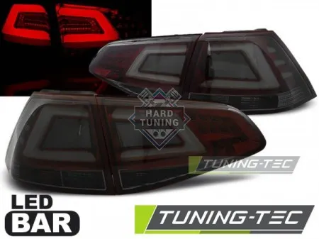 Задние фонари VW GOLF 7 (2012-2017) LED BAR TAIL LIGHTS fits красно-тонированные