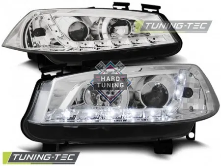 Передние фары Renault Megane 2 (2002-2005) Daylight хром