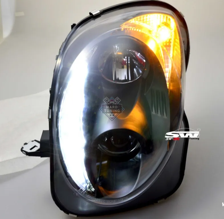 Передние фары Alfa Romeo Mito (2008-2019) TRU DRL черные