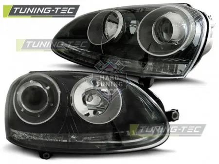 Передние фары Volkswagen Golf 5 (2003-2009) Sport черные