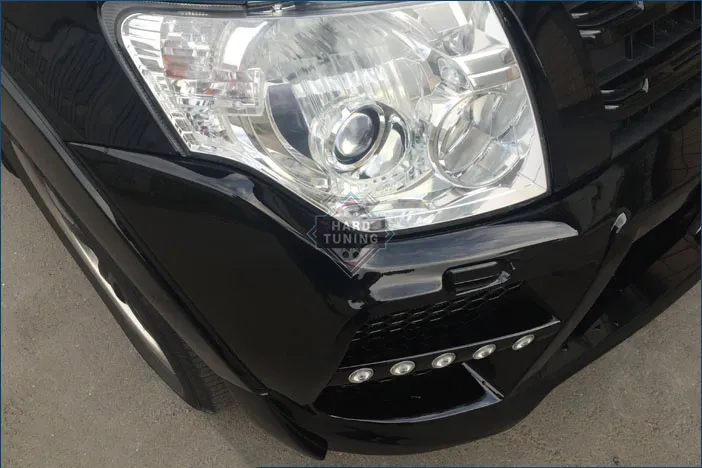 Передний бампер HT Mitsubishi Pajero 4 (2006-2014) дорестайлинг и 1й рестайлинг