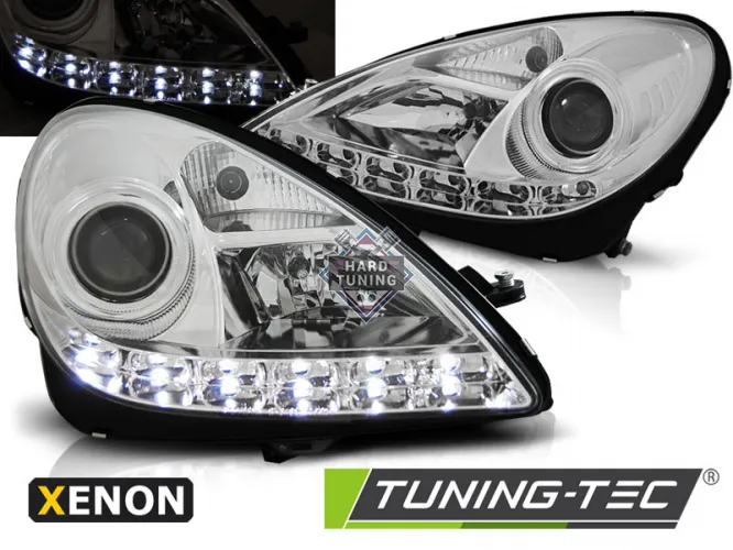 Передние фары Mercedes SLK R171 (2004-2011) XENON HEADLIGHTS DAYLIGHT хром