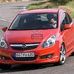 Накладка на передний бампер OPC Line Opel Corsa D
