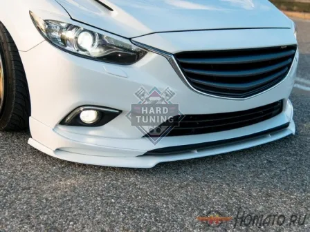 Сплитер V2 переднего бампера под клыки LITE STYLE Mazda 6 GJ 2013-н.в.