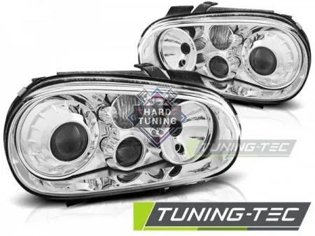 Передние фары Volkswagen Golf 4 (1997-2003) Sport хром