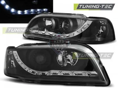 Передние фары Volvo S40/V40 (1996-2000) Daylight черные