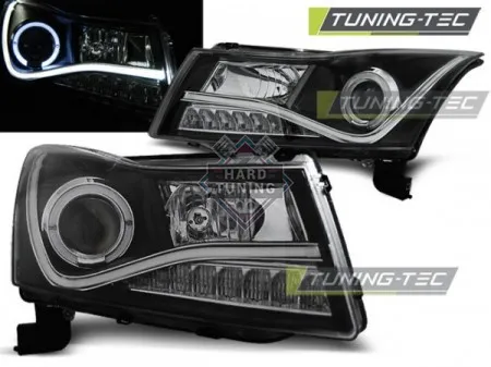 Передние фары Chevrolet Cruze J300 (2009-2012) Daylight черные