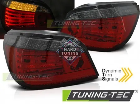 Задние фары BMW E60 (2003-2007) LED TAIL LIGHTS SEQ fits красно-тонированные