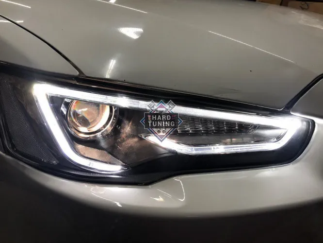 Передние фары DEMON EYE BLACK EDITION Mitsubishi Lancer 10