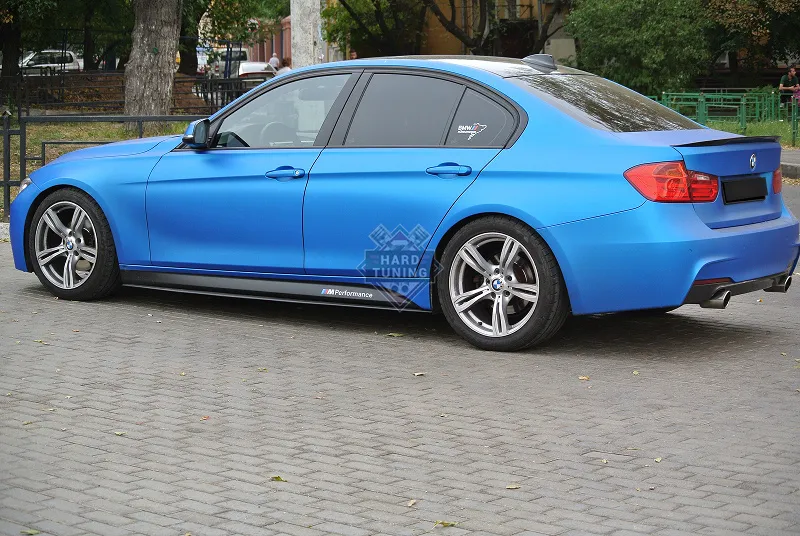Накладки под пороги (Лезвия) BMW 3-series (F30) INMAX. Аналог накладок М-порогов (OEM 51778056579, OEM 51778056580)