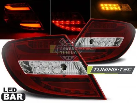 Задние фонари Mercedes W204 Sedan (2007-2010) LED Bar красно-белые