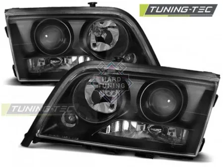 Передние фары Mercedes W202 C-Class (1993-2000) черные