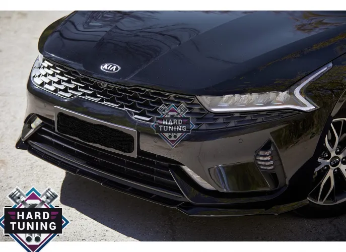 Сплиттер переднего бампера KIA K5 2020-2022 / КРОМЕ ВЕРСИИ GT LINE / АБС ПЛАСТИК
