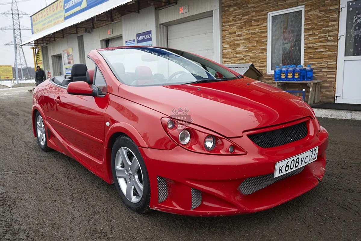 Накладки на пороги CARZONE Peugeot 307 3D кабриолет / купе