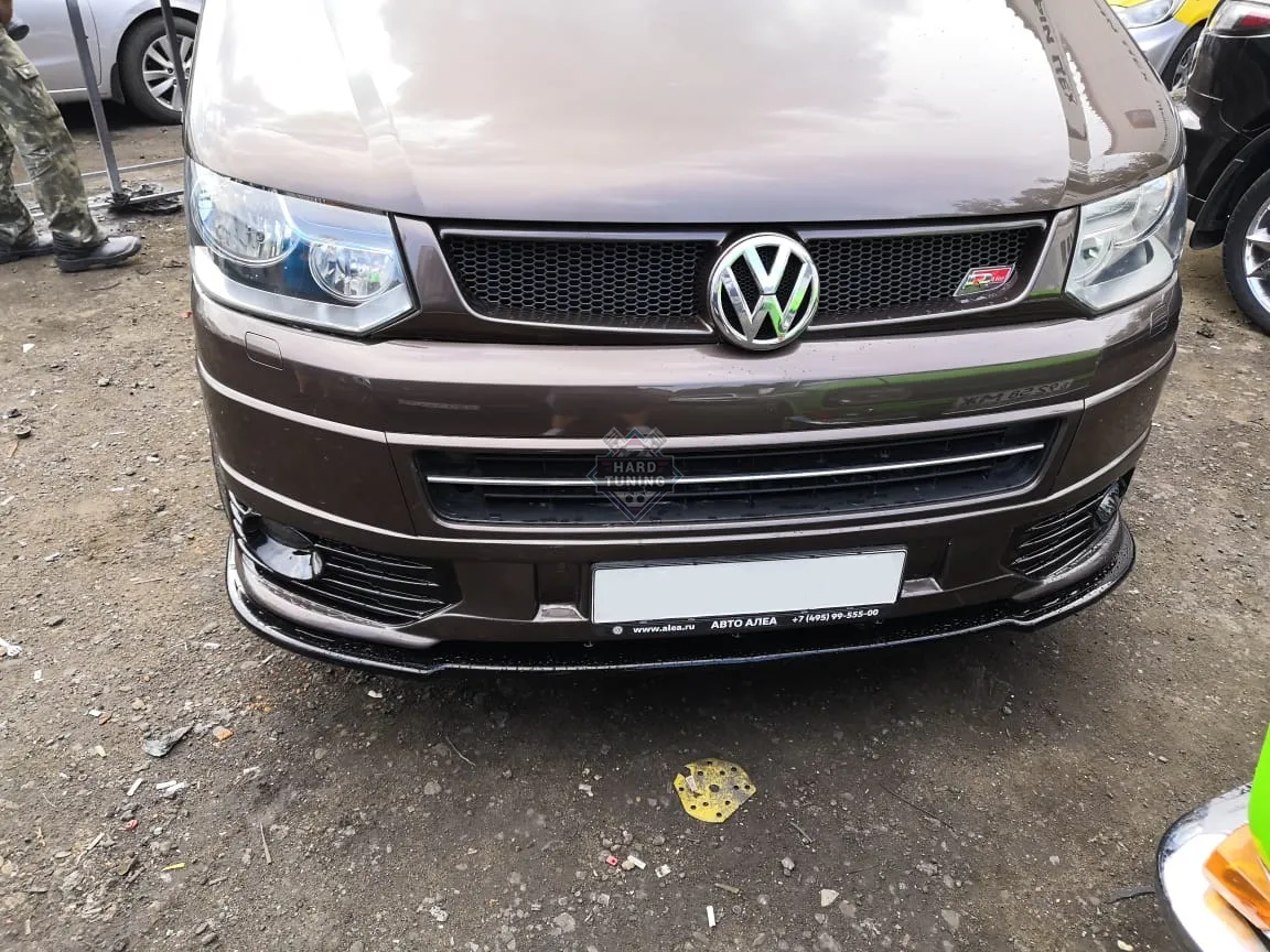 Сплиттер спойлер переднего Rieger бампера Volkswagen T5