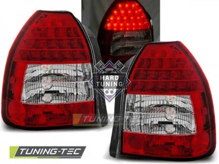 Задние фонари Honda Civic (1995-2001) 3D LED красно-белые